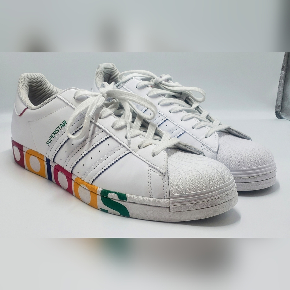 Adidas Rainbow-Pride Superstar Sneakers Size 12 Original Box included